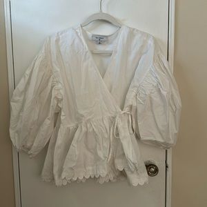 Kika Vargas for target white scalloped blouse